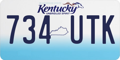 KY license plate 734UTK