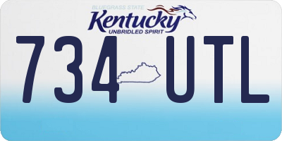 KY license plate 734UTL