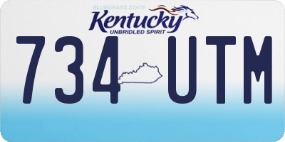 KY license plate 734UTM