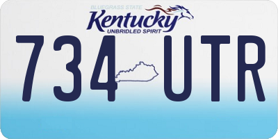 KY license plate 734UTR