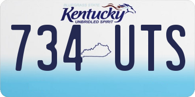 KY license plate 734UTS