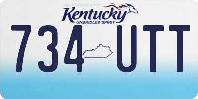 KY license plate 734UTT