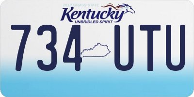 KY license plate 734UTU