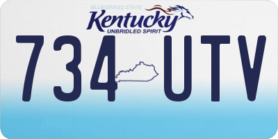 KY license plate 734UTV