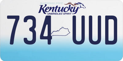 KY license plate 734UUD