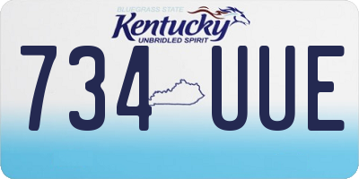 KY license plate 734UUE