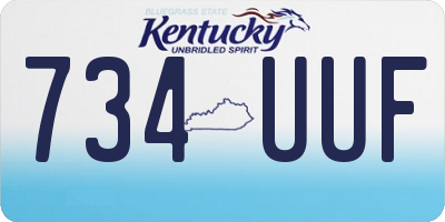 KY license plate 734UUF