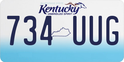 KY license plate 734UUG