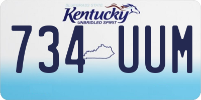 KY license plate 734UUM
