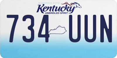 KY license plate 734UUN