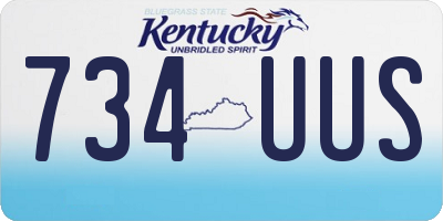 KY license plate 734UUS