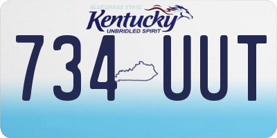 KY license plate 734UUT