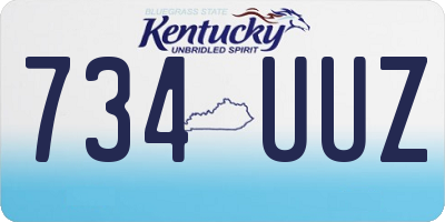 KY license plate 734UUZ