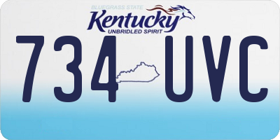 KY license plate 734UVC