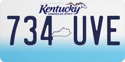 KY license plate 734UVE
