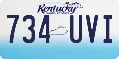 KY license plate 734UVI