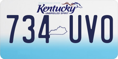KY license plate 734UVO