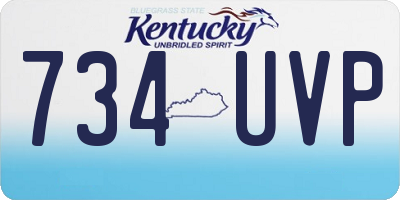 KY license plate 734UVP