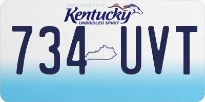 KY license plate 734UVT