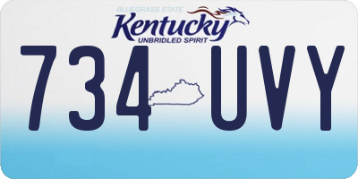 KY license plate 734UVY