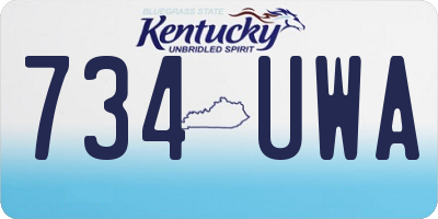 KY license plate 734UWA