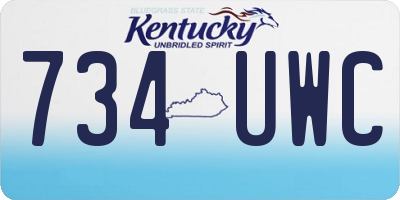 KY license plate 734UWC