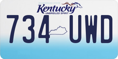 KY license plate 734UWD