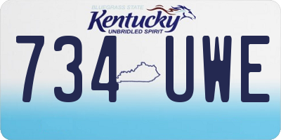 KY license plate 734UWE