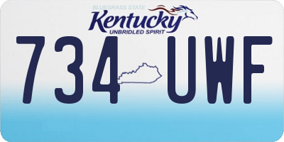 KY license plate 734UWF