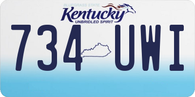 KY license plate 734UWI