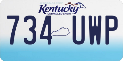 KY license plate 734UWP