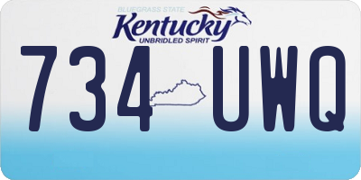 KY license plate 734UWQ