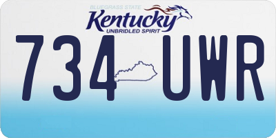 KY license plate 734UWR