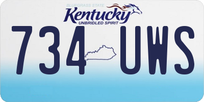 KY license plate 734UWS