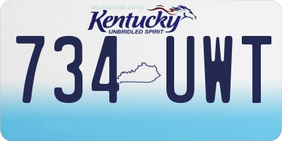KY license plate 734UWT