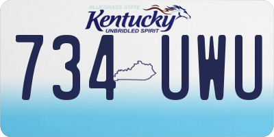 KY license plate 734UWU