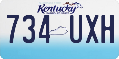 KY license plate 734UXH