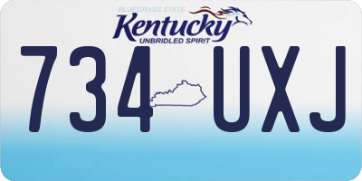 KY license plate 734UXJ