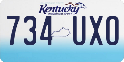 KY license plate 734UXO
