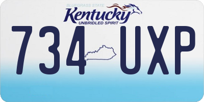 KY license plate 734UXP