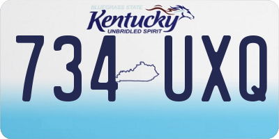 KY license plate 734UXQ