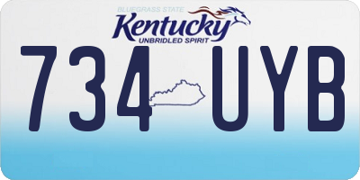 KY license plate 734UYB