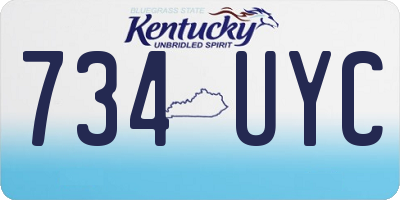 KY license plate 734UYC