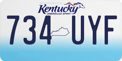 KY license plate 734UYF