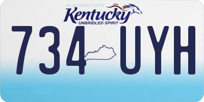 KY license plate 734UYH