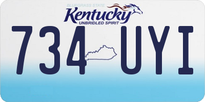 KY license plate 734UYI