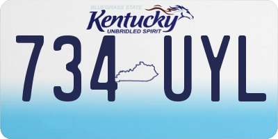KY license plate 734UYL