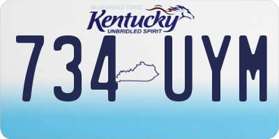 KY license plate 734UYM