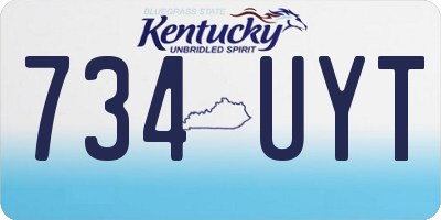 KY license plate 734UYT