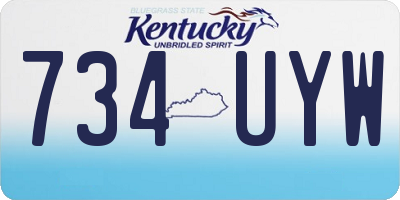 KY license plate 734UYW